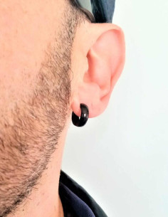 Steel Curved Hoop Earrings 2