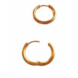 Aros de Acero dorado hombre 16mm  x 2mm