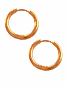Aros de Acero Dorado 16mm x 2mm