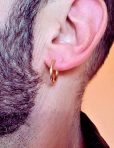 Aros de Acero Dorado 16mm x 2mm 2