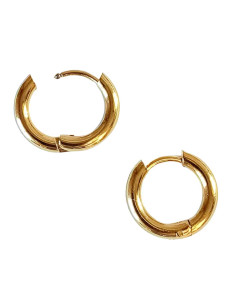 Golden Stainless Steel Hoops 2.5mm x 14mm 2