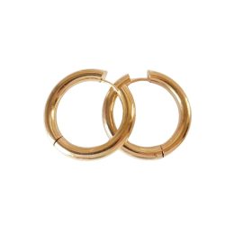 Men's golden hoops in stainless steel