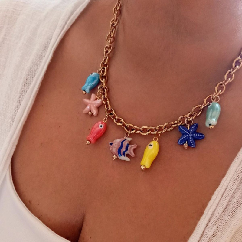 collar arrecife dorado