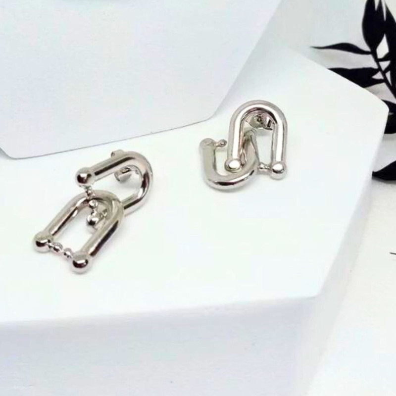 Pendientes Herradura acero