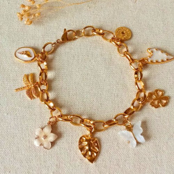 Pulsera Charms Oro Sarah