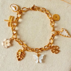 Gold Charms Bracelet Sarah