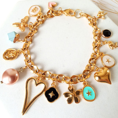 Gold Charm Bracelet Donatella