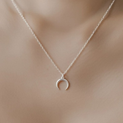 Silver Moon Necklace 2