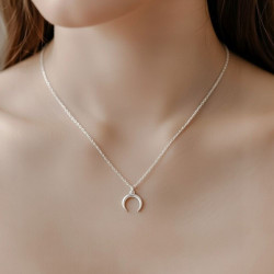 Silver Moon Necklace
