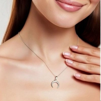 gargantilla luna plata