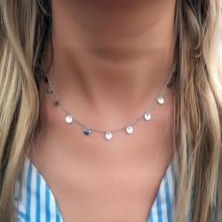collar chapitas plata