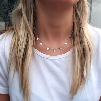 collar chapitas plata 2