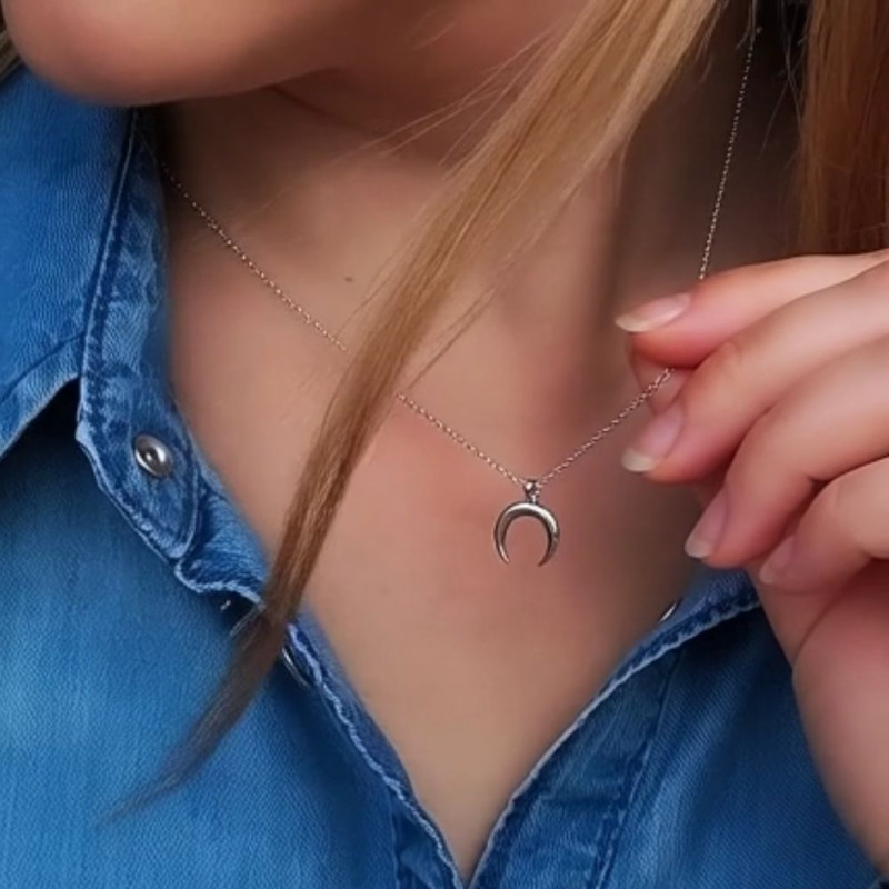 Silver Moon Necklace