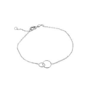 silver Intertwined Hoops Bracelet