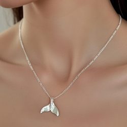 Silver Whale Tail Necklace