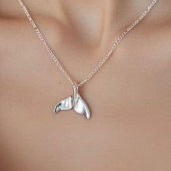 Silver Whale Tail Necklace