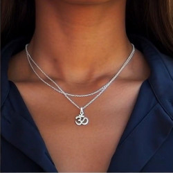 collar om de plata para chica