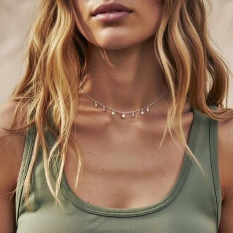 Collar Senter Plaquitas Plata