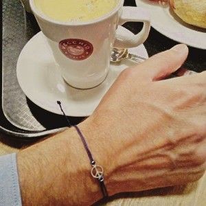 Pulsera de Hilos Silver Peace Blue 2