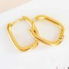 Mini Oval Hoop Earrings Gold Plated