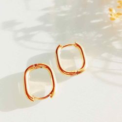 pendientes oro ovalados