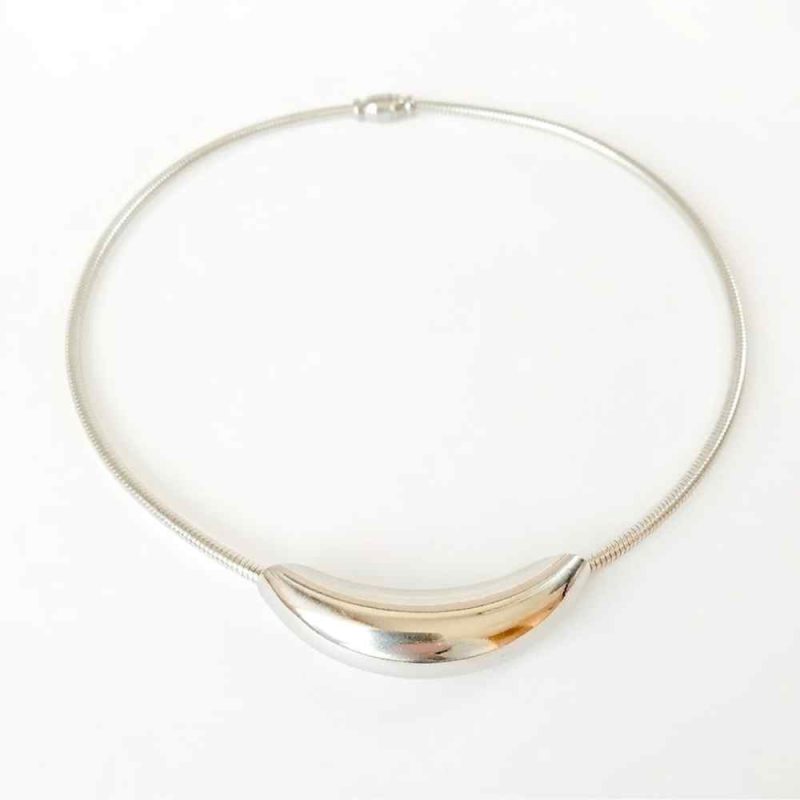 shiny sculptural choker