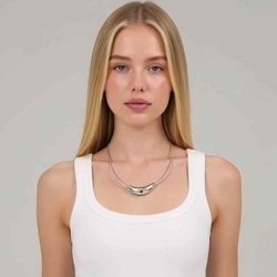 stainless steel bar choker women