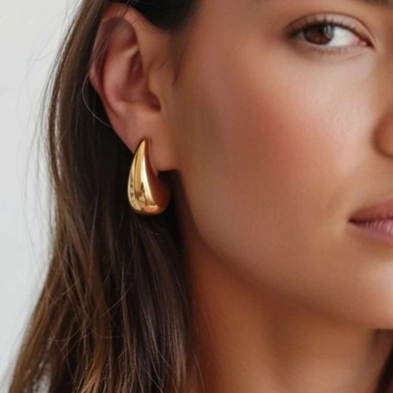 gold drop earrings