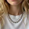 collar piedras plateadas