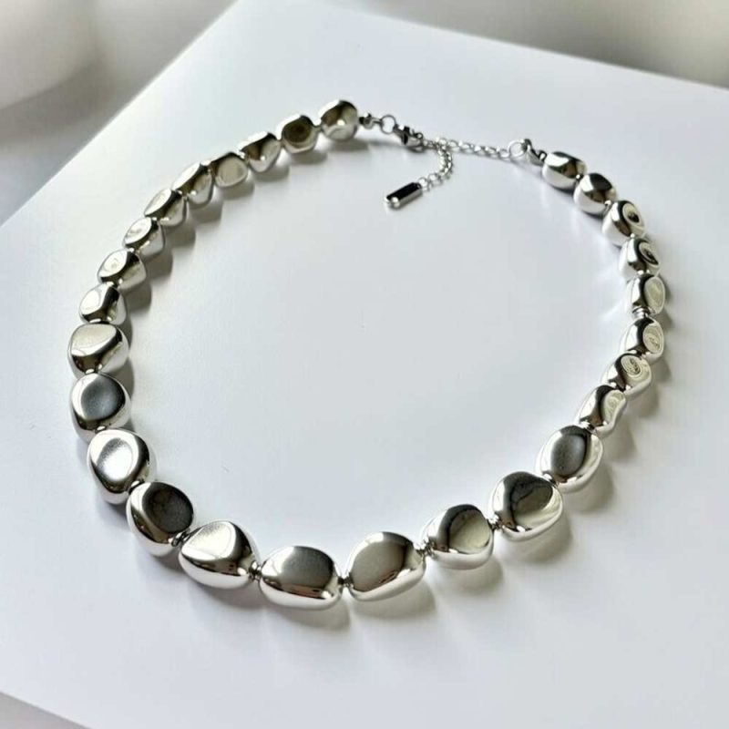 Silver Bead Necklace