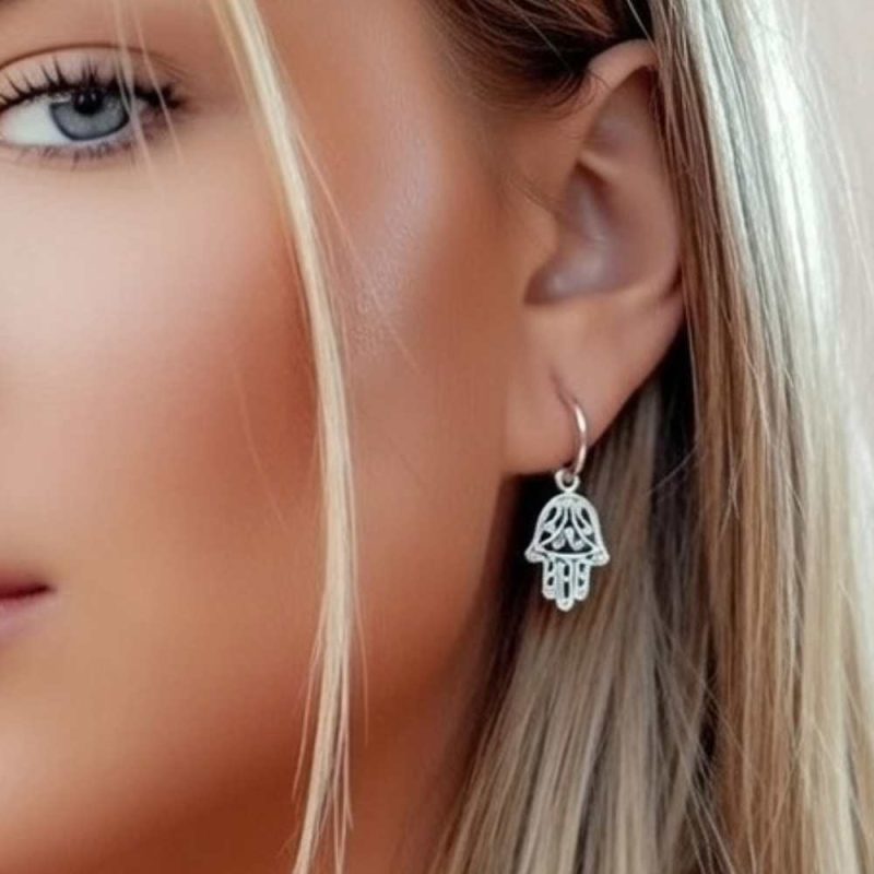 Hamsa Hoops Earrings