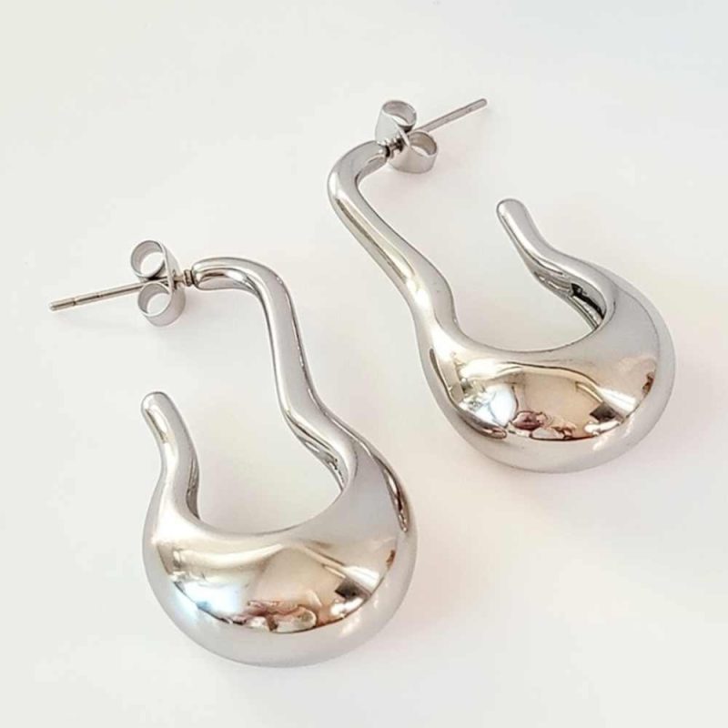 Silver Long Drop Earrings