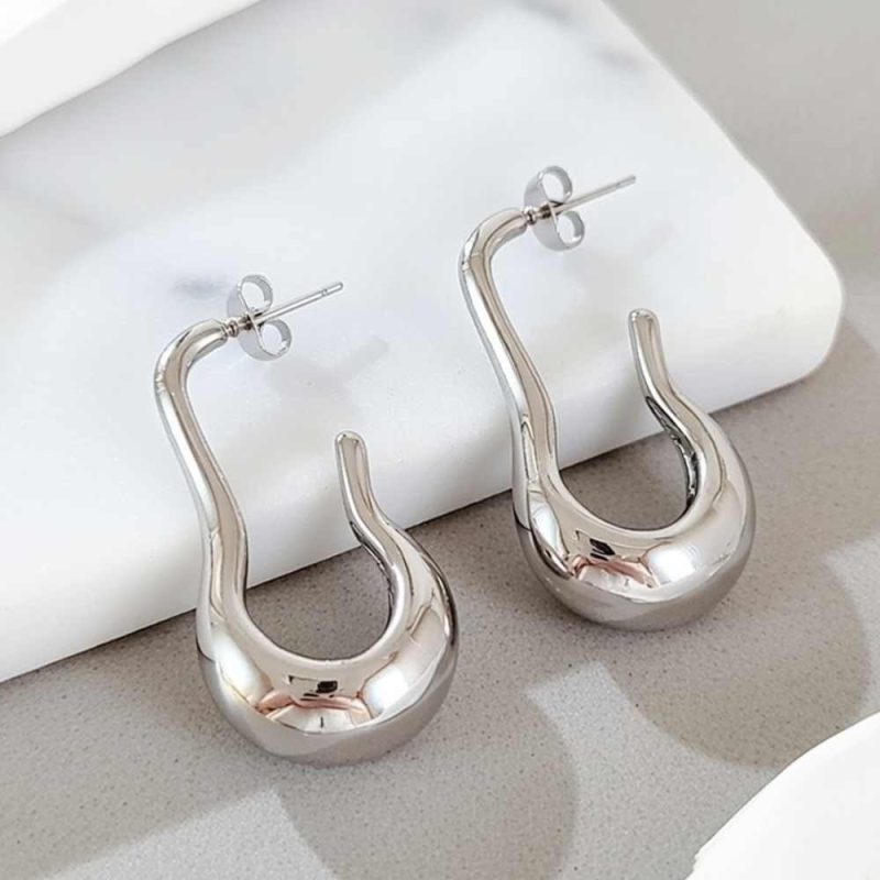 Silver Long Drop Earrings