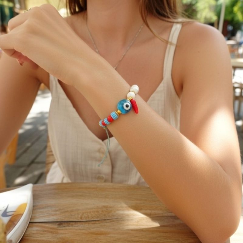 pulsera boho ojo turco