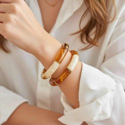 pulsera bambu acrilico