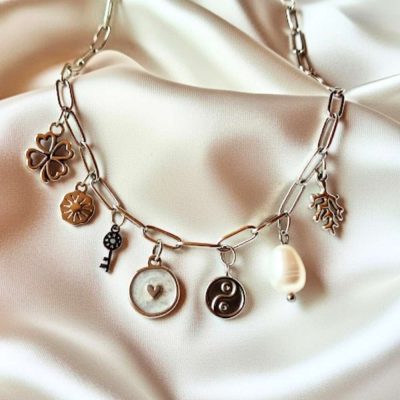 collar charms mujer acero 2