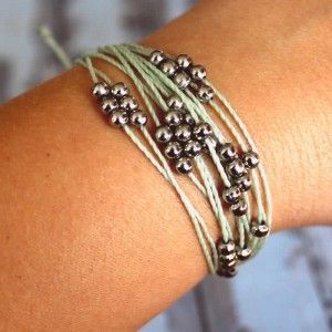 Pulsera de Hilos Costa Azul Light Green 2