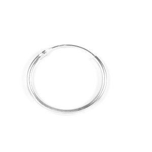 Pendientes AKI lisos de aro de plata grandes