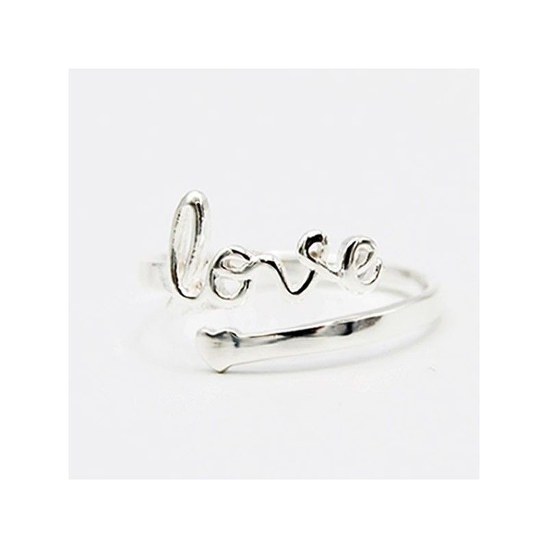 Anillo love plata ajustable