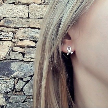 pendientes lazo de plata de www.puravidapulseras.com