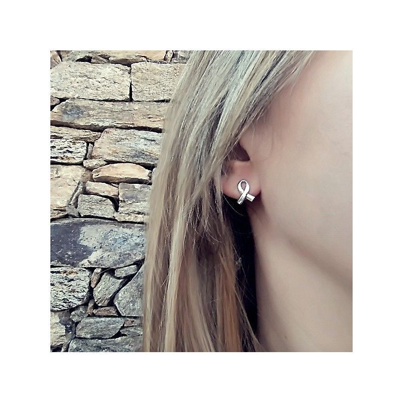 pendientes lazo de plata de www.puravidapulseras.com