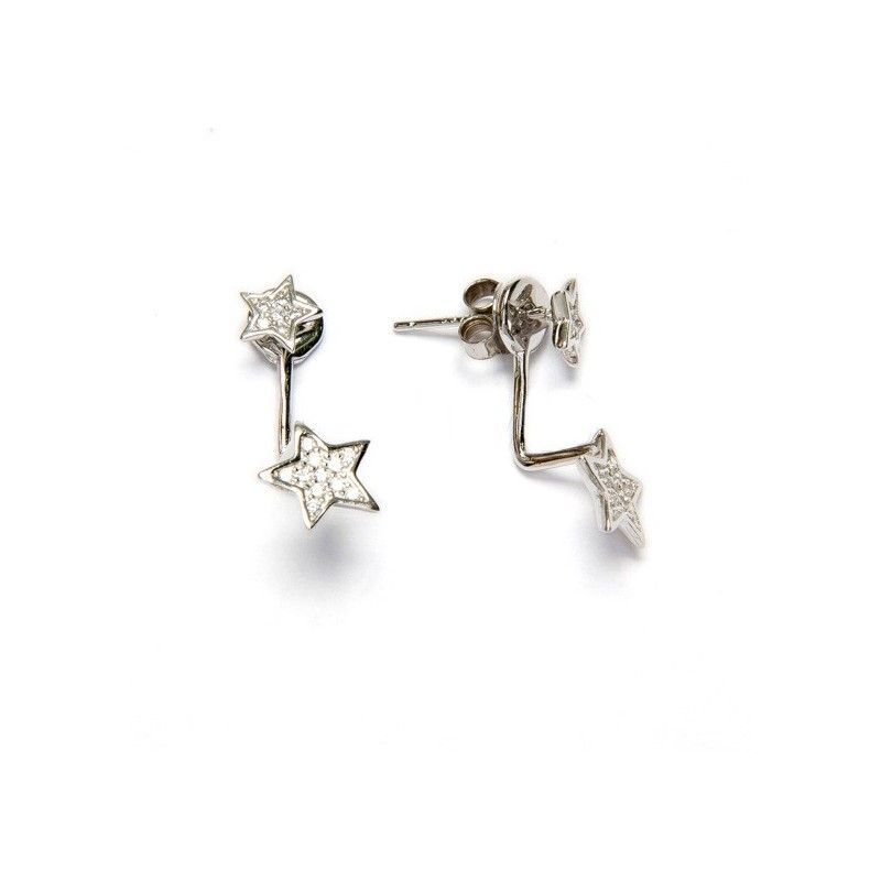 Pendientes Bajo Lóbulo Estrellas con Circonitas