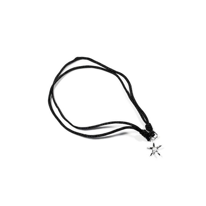 Thread and Silver Sea Star Anklet