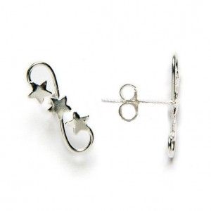 pendientes infinito con estrellas de plata de ley de www.puravidapulseras.com