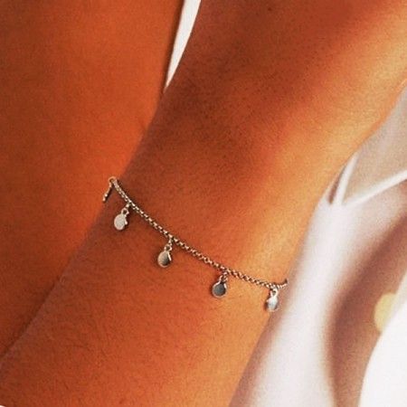 Pulsera Chapitas Plata Chic Back
