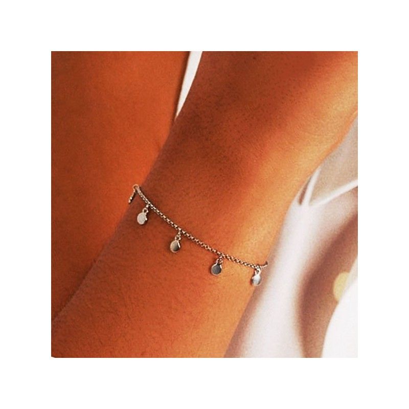 Pulsera Chapitas Plata Chic Back