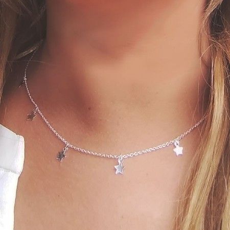 Gargantilla Meissa con estrellas de Plata