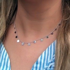 Collar ChicBack plata de ley de chapitas 2