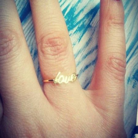 Anillo Love Plata Dorada