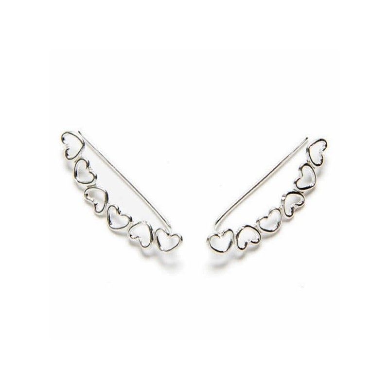 Heart Climbing Earrings